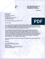 USDA letter regarding SWO