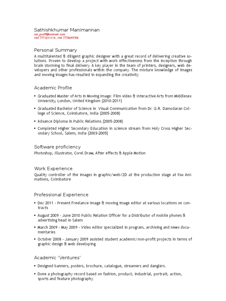Sathish M | PDF | Career & Growth | Social Science