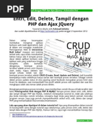 Download Entri Edit Delete Tampil Dengan PHP Dan Ajax JQuery by Achmad Solichin SN104956691 doc pdf
