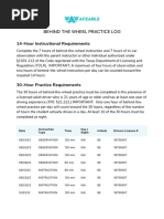Aceable Behind-the-Wheel Practice Log | PDF