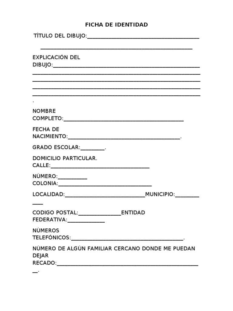 Ficha de Identidad