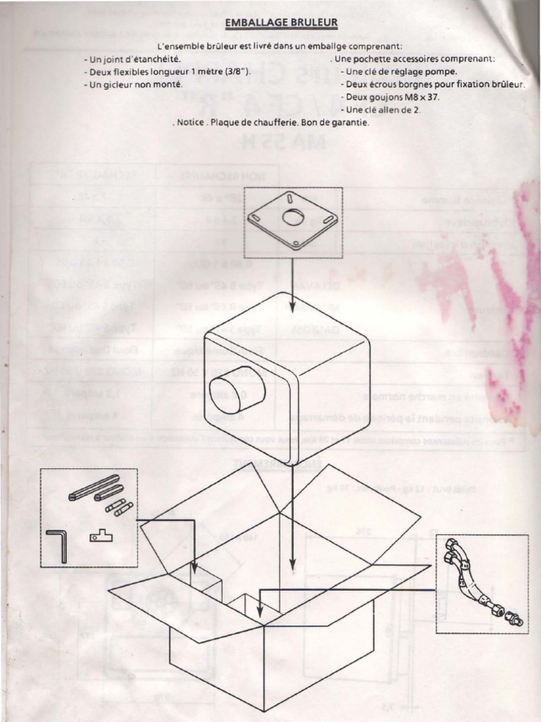 Installation et réglage brûleur Chaffoteaux PDF Huile à chauffage — free download