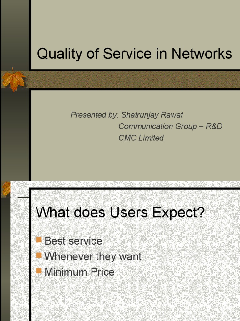 Lecture 22 - Quality of Service in Networks | PDF | Multiprotocol Label ...