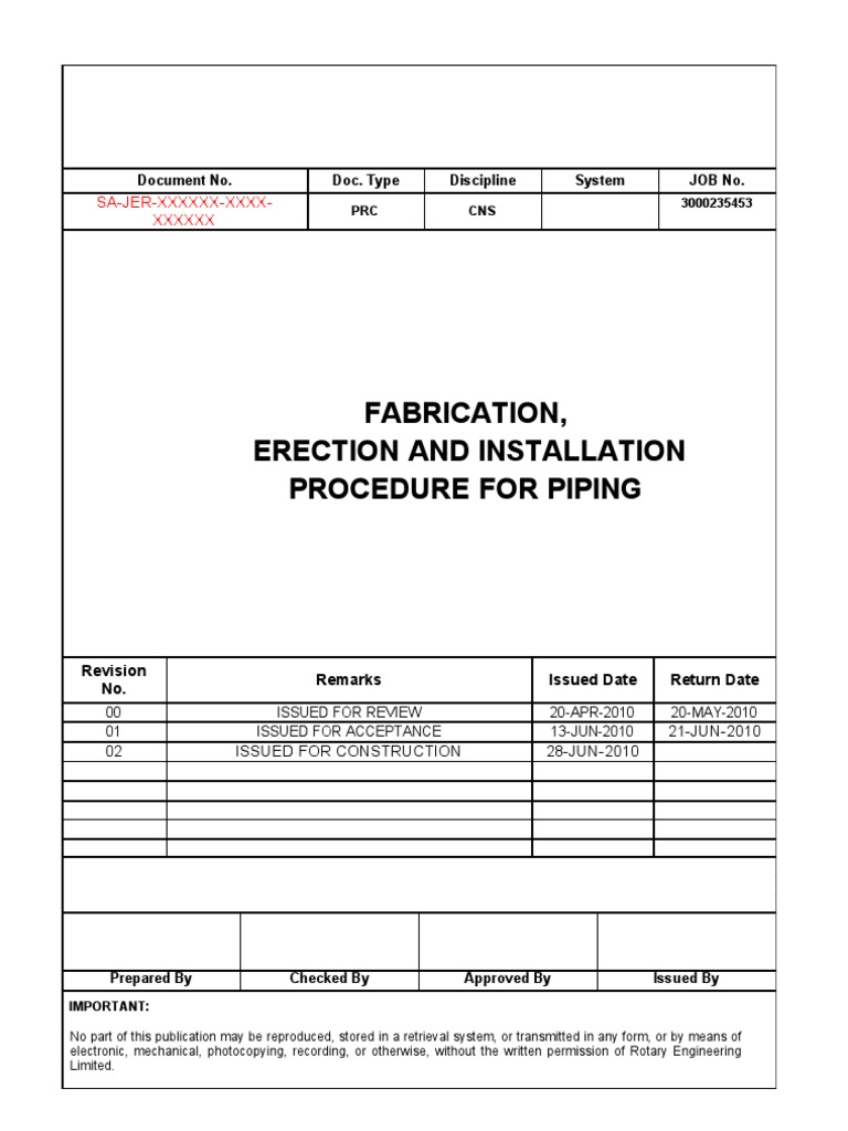 Asme quality control manual template