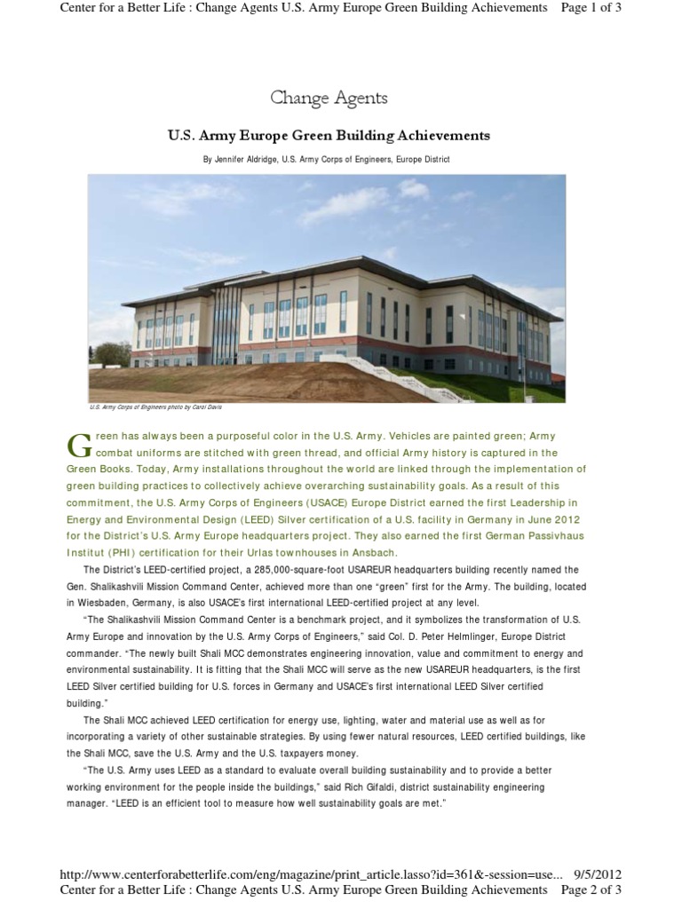USACE, International LEED & Passivhaus | PDF