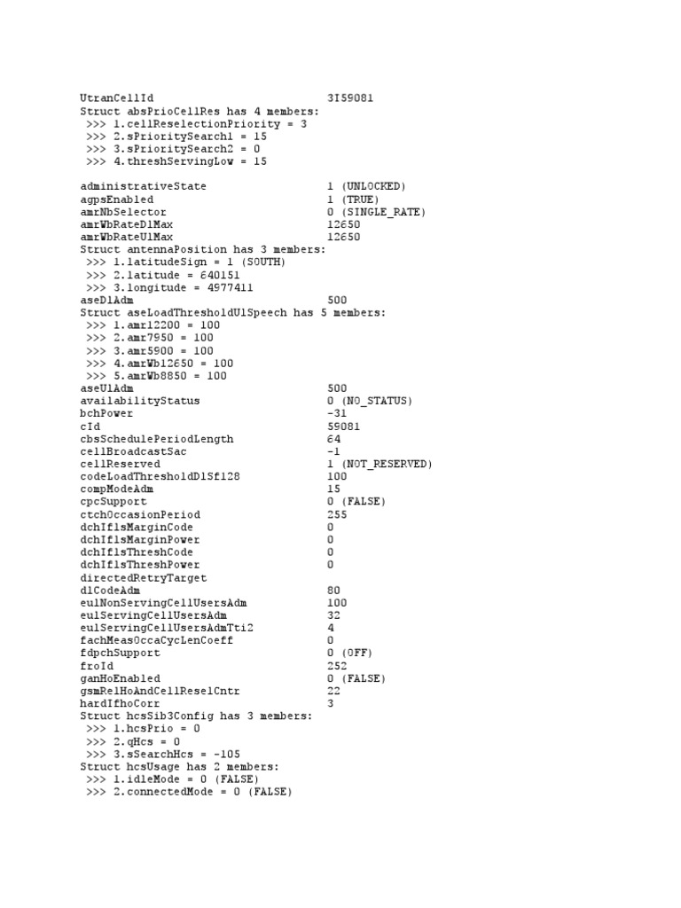Cell Database | PDF