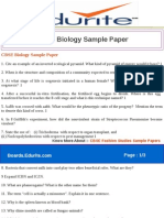 CBSE Biology Sample Paper