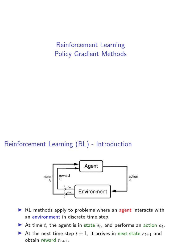 Reinforcement Learning Policy Gradient Methods | PDF | Algorithms ...