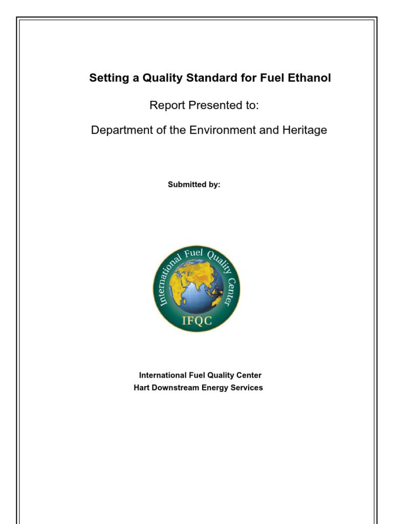 Fuel Ethanol Quality Standards Overview | PDF | Gasoline | Ethanol