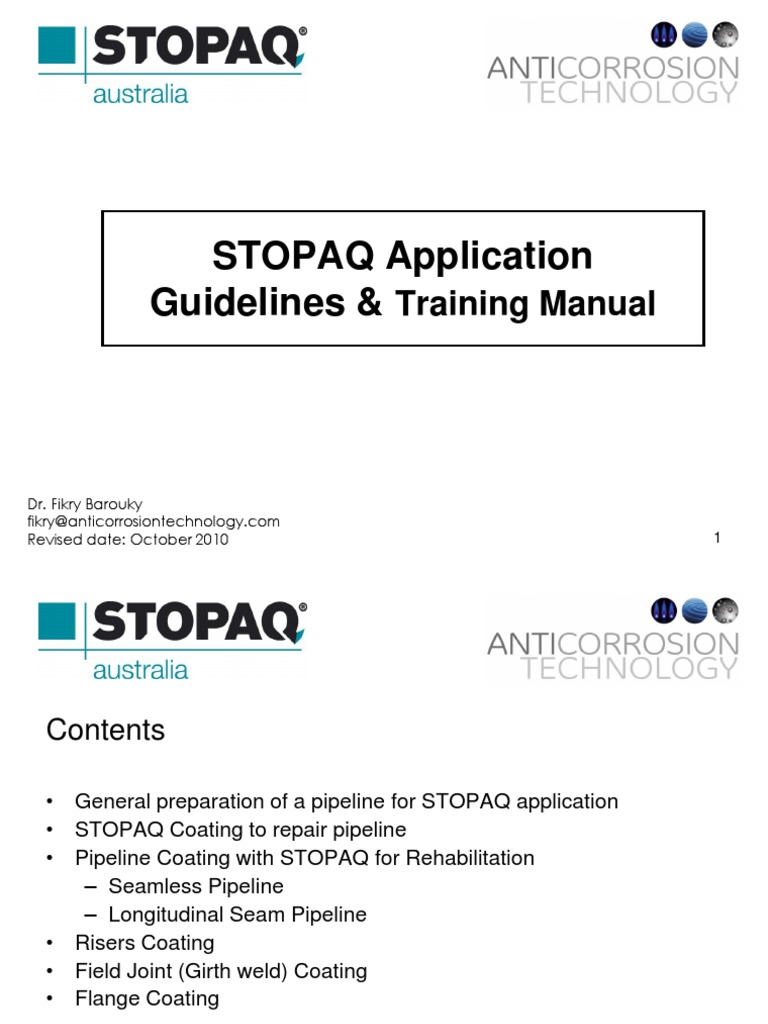 2010 11-05-14 STOPAQ Training Presentation | PDF