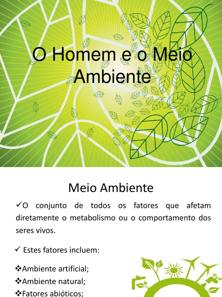 O Homem e o Meio Ambiente: Relações e Impactos | PDF | Ambiente natural ...