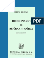  Diccionario de Retorica y Poetica  Beristain.