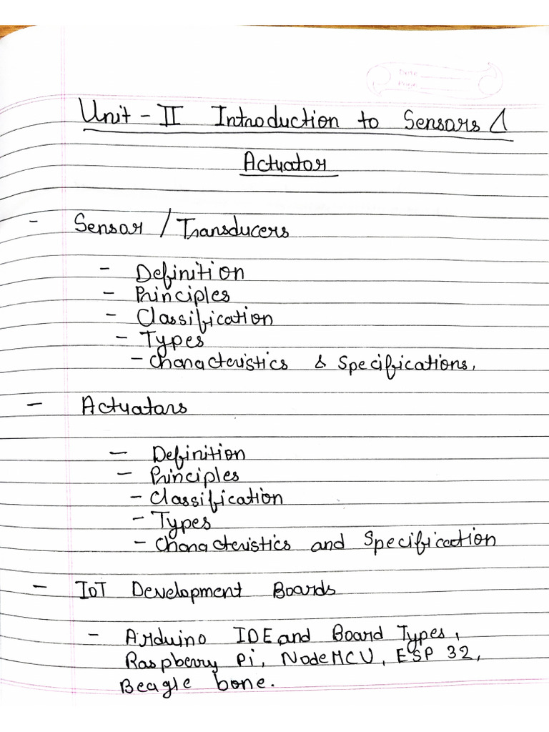 IOT Unit-II Notes | PDF