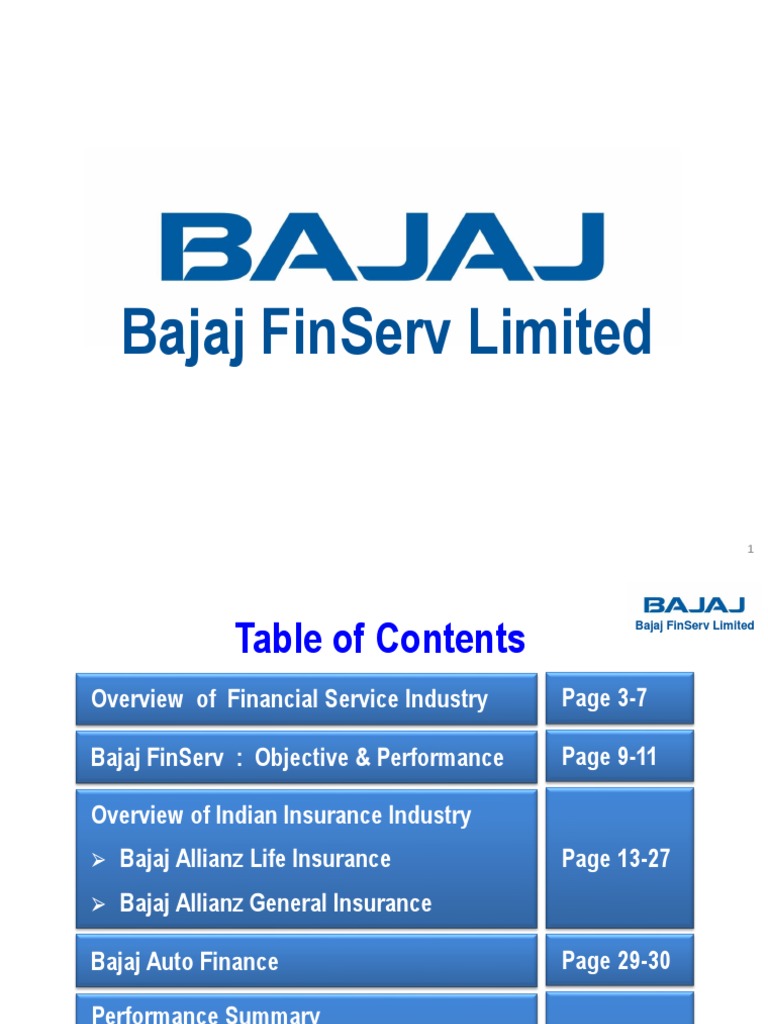 Bajaj Finance LTD Presentation Insurance Profit (Accounting)