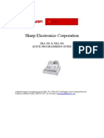 Sharp Electronics Corporation: XEA 201 & XEA 401 Quick Programming Guide