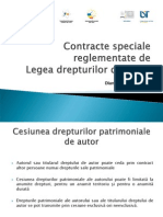 Contracte Speciale Reglementate de Legea DR de Autor