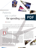 Patients Pay A Price: For Spending Cuts