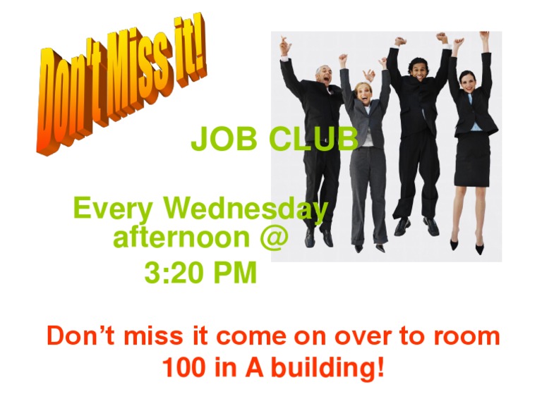 JOB CLUB Ongoing Flyer | PDF