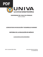 Ensayo Educación en La Época Prehispánica