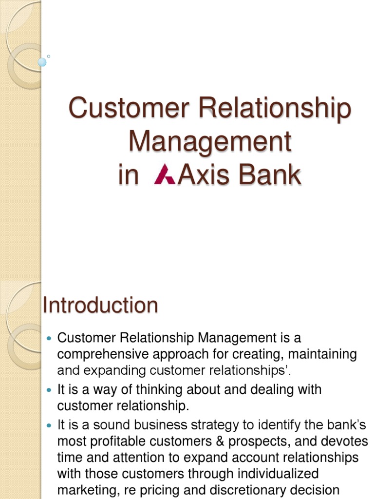 meaning of customer relationship management in banking