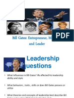 Bill Gates: Entrepreneur, Manager, and Leader
