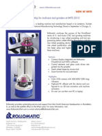 Press Release: Rollomatic Spotlights Easysetup For Multi-Axis Tool Grinders at Imts 2012