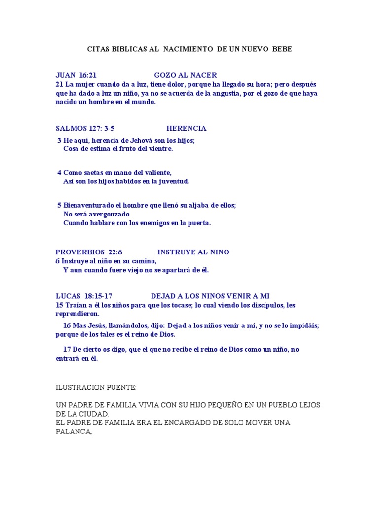 Citas Biblicas Al Nacimiento de Un Nuevo Bebe | PDF | Religión y creencia |  Biblia, image size:768x1024