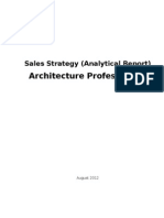 Architecture Professionals: Sales Strategy (Analytical Report)