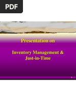 Presentation On: Inventory Management & Just-in-Time