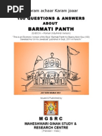 Download 100 Q  A - About Barmati Panth by MGSRC by MGSRC SN105037068 doc pdf