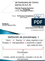 Proceso Terapéutico. Clinica I