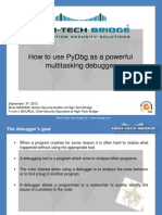 How to use PyDbg as a powerful multitasking debugger