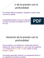 Variación de La Presión Con La Profundidad