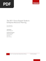 The 2011 Focus Experts' Guide To Enterprise Resource Planning