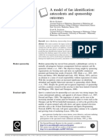 A Model of Fan Identification: Antecedents and Sponsorship Outcomes