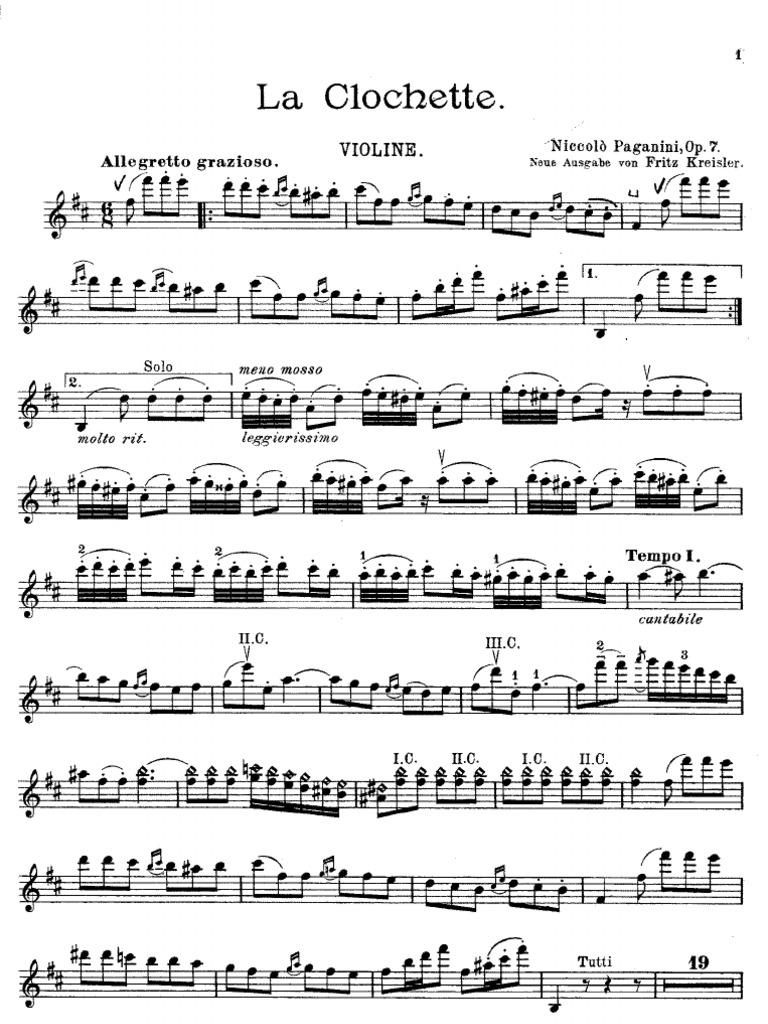Liszt - Paganini Etude No.3 La Campanella (Violin Version) | Pdf