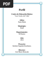 Download Perfil Santa Maria El Paraiso HondurasSolicitud de Carreras en El Centro Educativo by Santa Maria EL Paraiso SN105062113 doc pdf