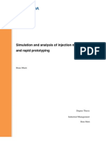 Simulation and analysis of injection moulding and rapid prototyping