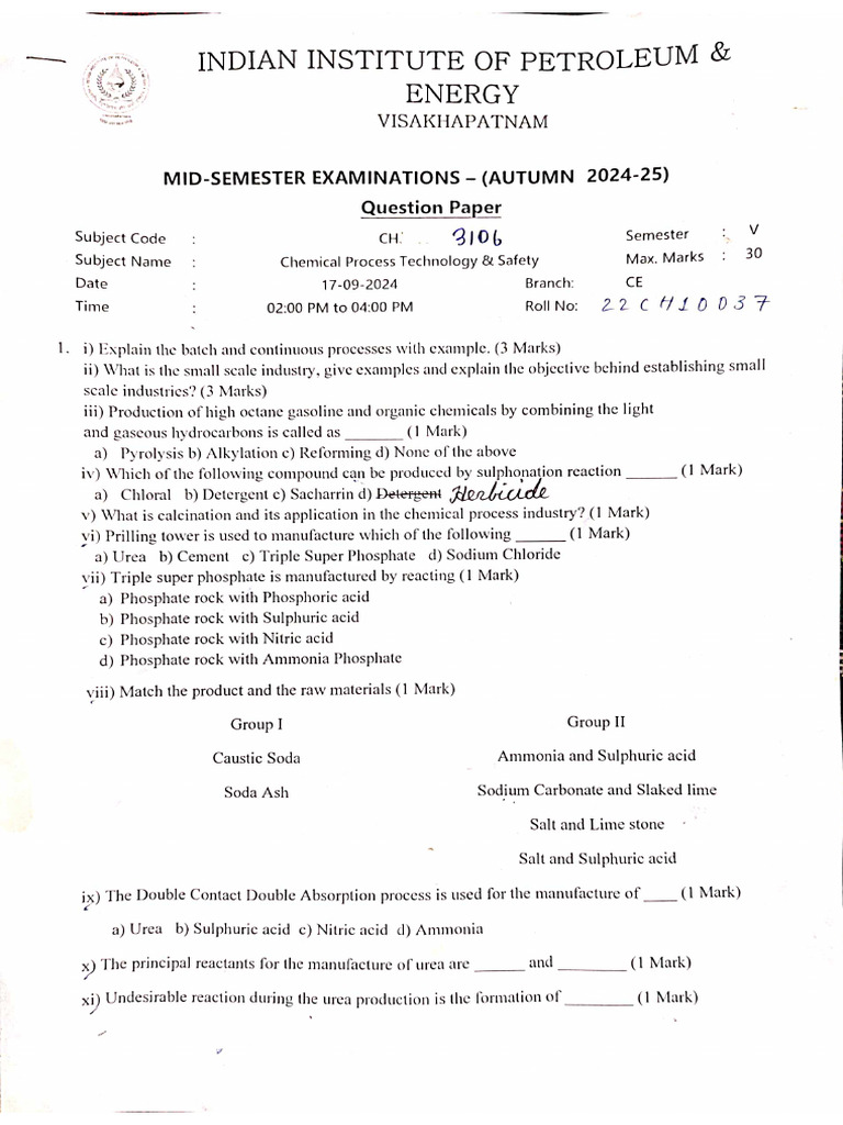 5th Mid Sem Papers | PDF