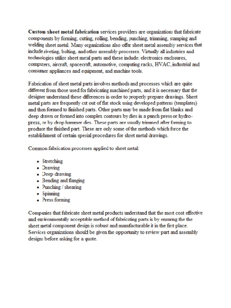 Sheet Metal Design Calculations PDF