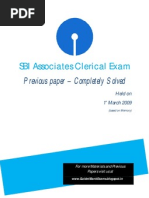 Download SBI Associates Clerks Previous Paper Completely Solved by Shivani Sharma SN105077066 doc pdf