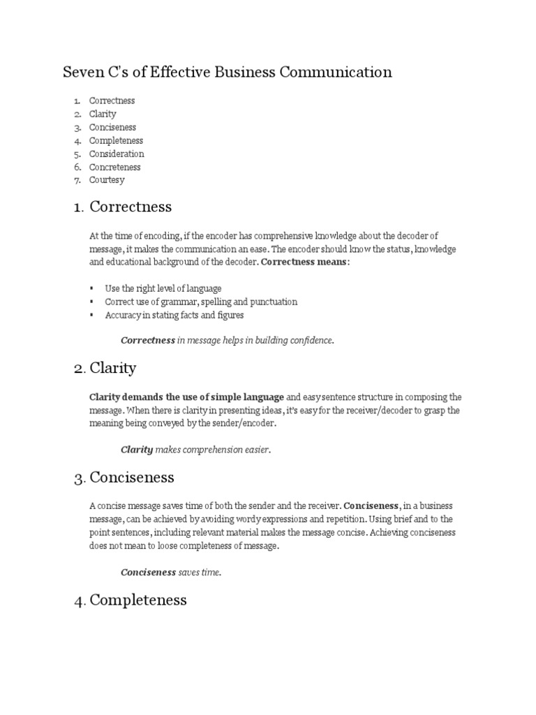 Seven C | PDF