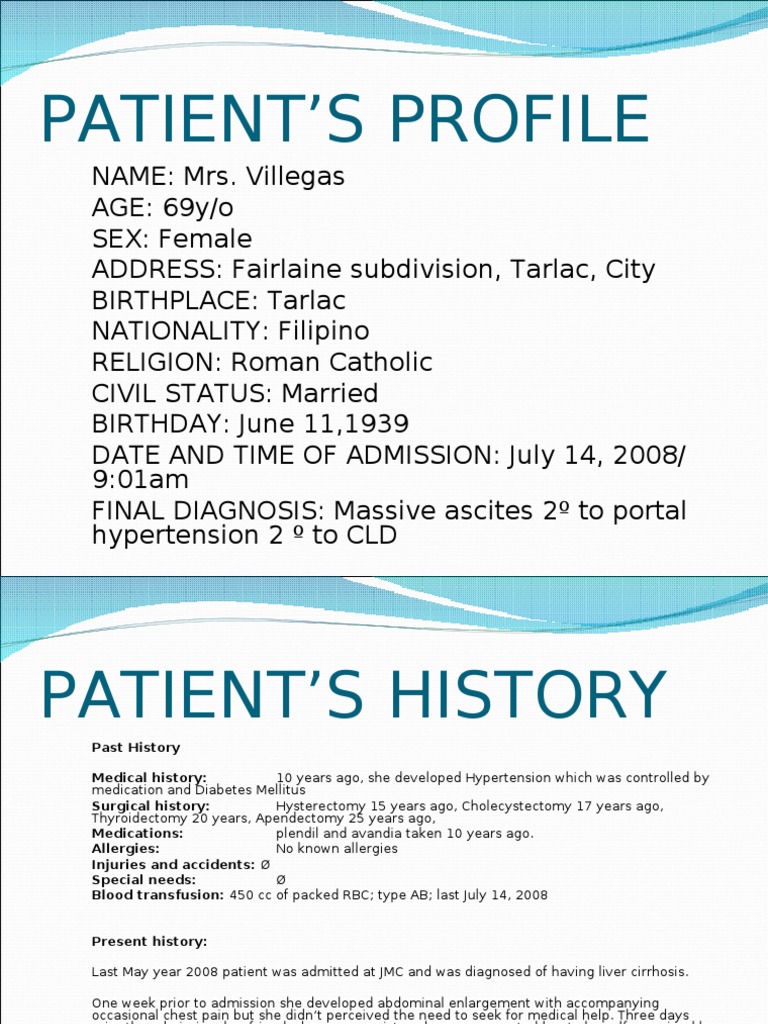 Patient Profile And History