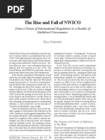 The Rise and Fall of NWICO: From A Vision of International Regulation To A Reality of Multilevel Governance