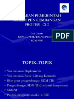 Kebijakan Pemerintah Dlm Pengembangan Profesi CIO