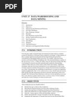 Data Warehousing and Data Mining