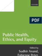 Amartya Sen Public Health Ethics and Equity