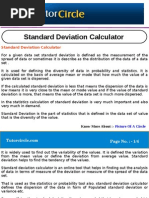 Standard Deviation Calculator