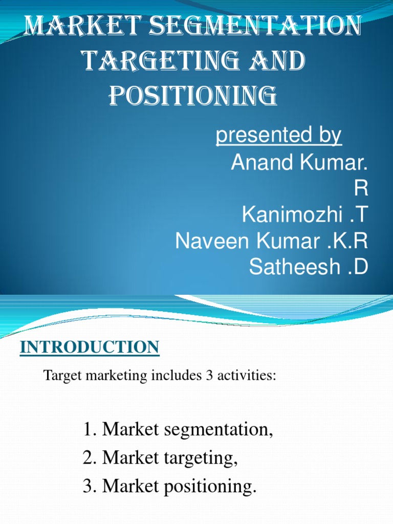 Market Segmentation & Positioning Guide | PDF | Market Segmentation ...