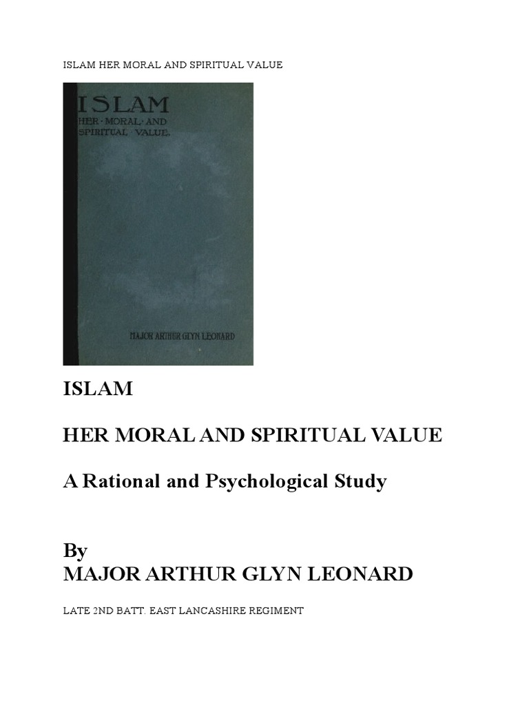 Islam Her Moral and Spiritual Value | PDF | Muhammad | God